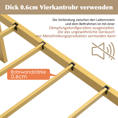 Modernes Doppelbett aus Metall-OKWISH