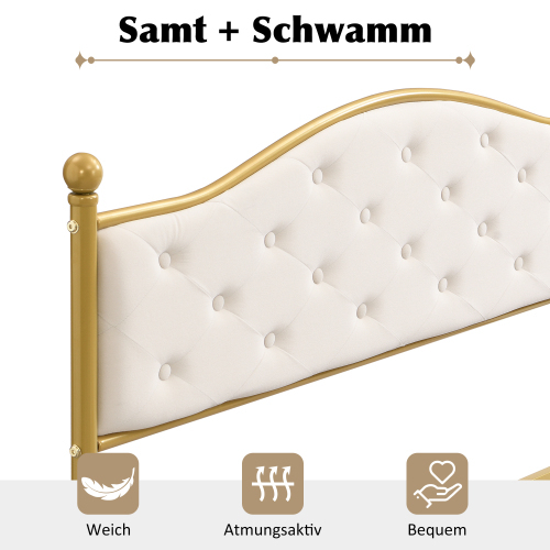 Modernes Doppelbett aus Metall-OKWISH