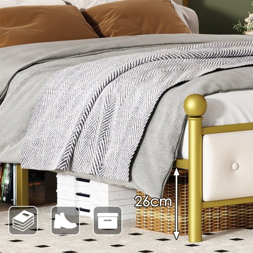 Modernes Doppelbett aus Metall-OKWISH
