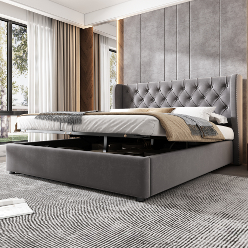 Ohrförmiges Polsterbett aus Samtstoff-OKWISH