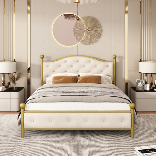 Modernes Doppelbett aus Metall-OKWISH
