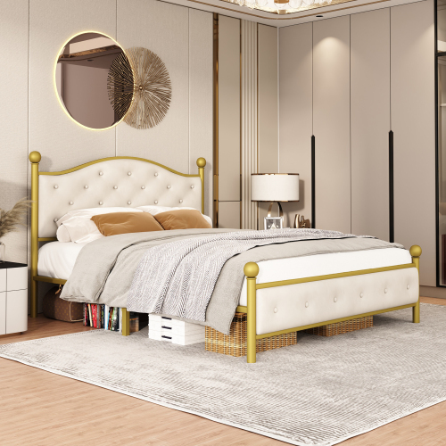 Modernes Doppelbett aus Metall-OKWISH
