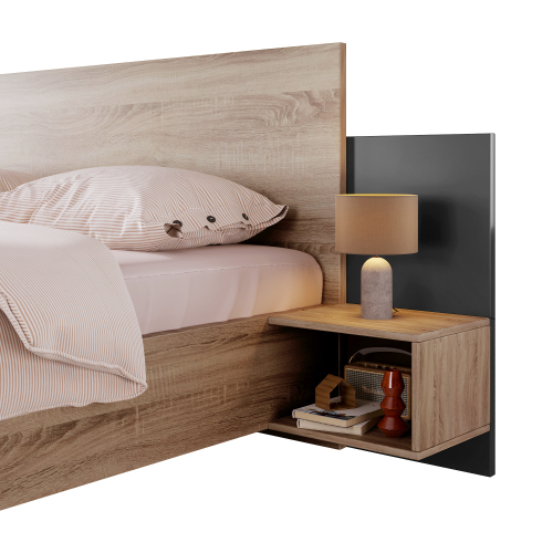 Modernes Doppelbett aus Holz-OKWISH