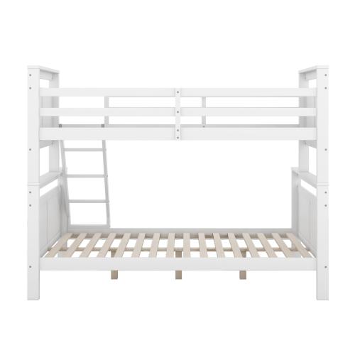 Bunk beds with ladder and safety rails-OKWISH
