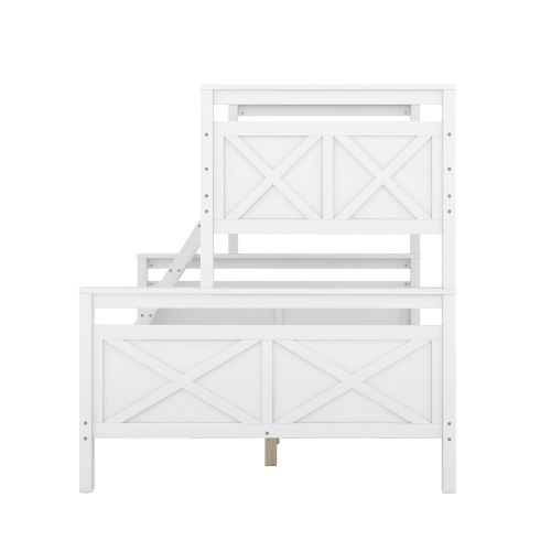 Bunk beds with ladder and safety rails-OKWISH