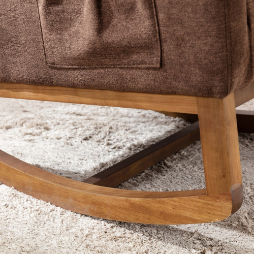 Moderner weicher Schaukelstuhl aus der Mitte des Jahrhunderts-OKWISH