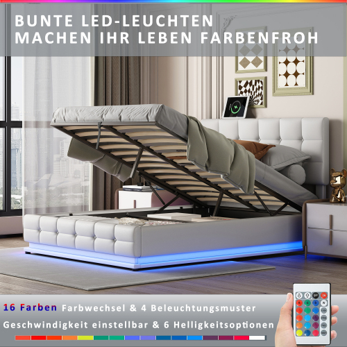 Polsterbett mit hydraulischem Hub-OKWISH