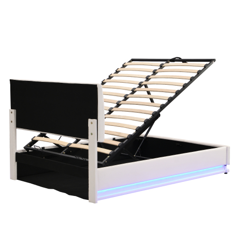 LED-beleuchtetes hydraulisches Polsterbett-OKWISH