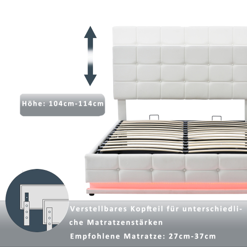 Polsterbett mit hydraulischem Hub-OKWISH