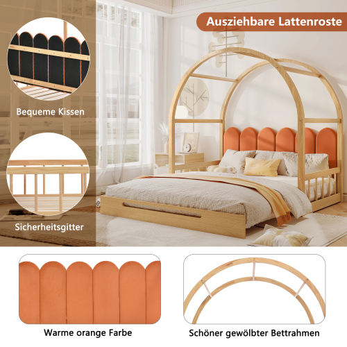 Erweiterbares Hochbett mit Gewölbedecke-OKWISH