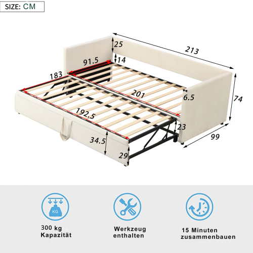 Sofa gepolstertes Bett-OKWISH