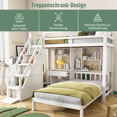 Doppelschichtiges multifunktionales Kinderbett-OKWISH