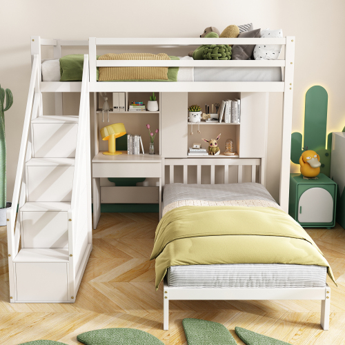 Doppelschichtiges multifunktionales Kinderbett-OKWISH
