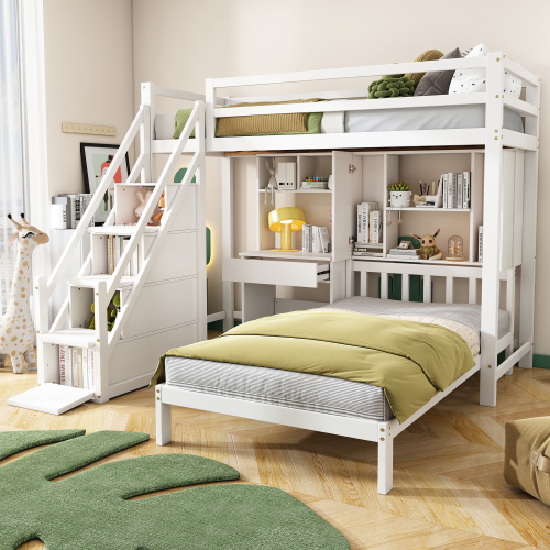 Doppelschichtiges multifunktionales Kinderbett-OKWISH