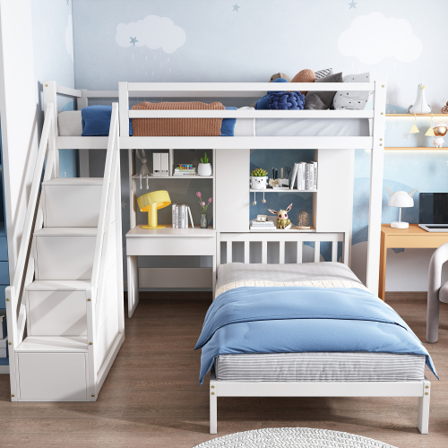Doppelschichtiges multifunktionales Kinderbett-OKWISH