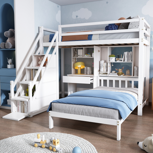 Doppelschichtiges multifunktionales Kinderbett-OKWISH