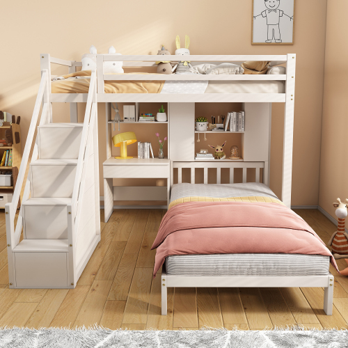 Doppelschichtiges multifunktionales Kinderbett-OKWISH
