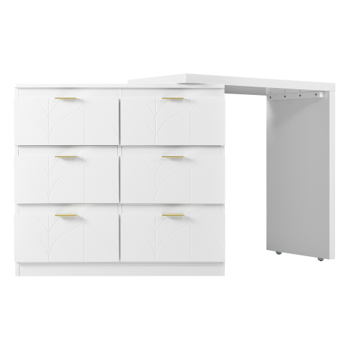 Kommode mit Blumenmuster und Beistelltisch-OKWISH