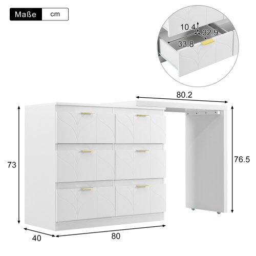 Kommode mit Blumenmuster und Beistelltisch-OKWISH
