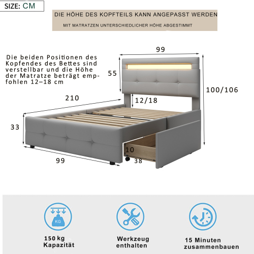 Hautfreundliches Leinenpolsterbett-OKWISH