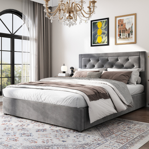 Polsterbett im Chesterfield-Stil-OKWISH
