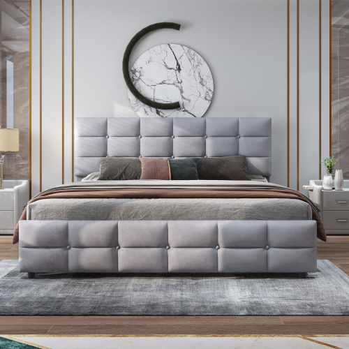 Hautfreundliches gepolstertes Doppelbett-OKWISH