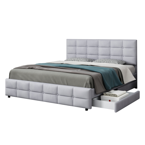 Hautfreundliches gepolstertes Doppelbett-OKWISH
