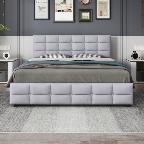 Hautfreundliches gepolstertes Doppelbett-OKWISH