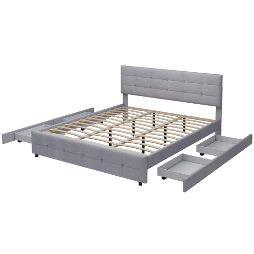 Hautfreundliches gepolstertes Doppelbett-OKWISH