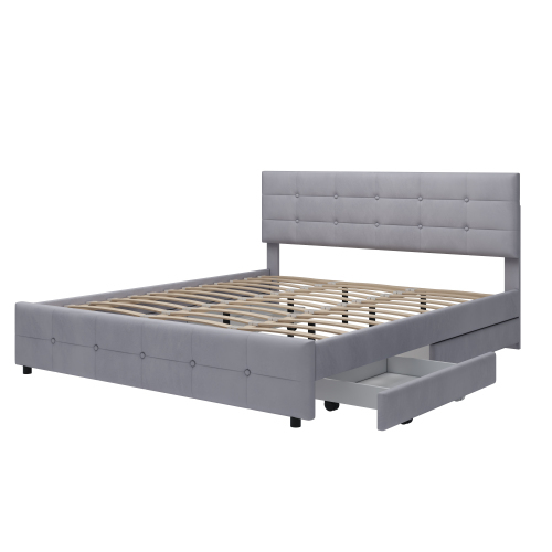 Hautfreundliches Doppelbett aus Samtstoff-OKWISH