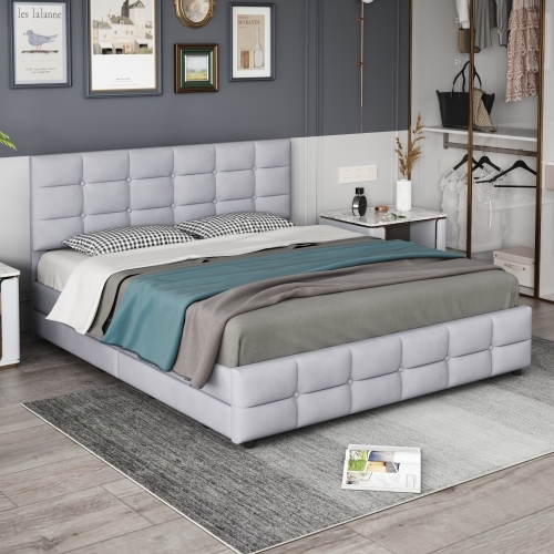 Hautfreundliches gepolstertes Doppelbett-OKWISH