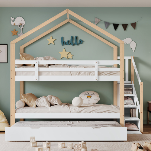 Ausziehbares Baumhaus-Etagenbett-OKWISH