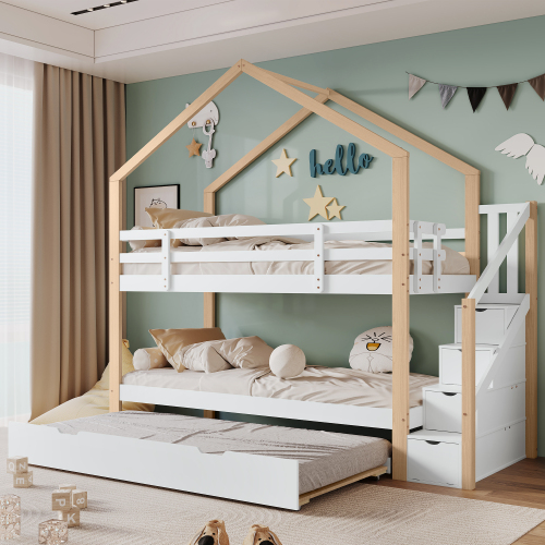 Ausziehbares Baumhaus-Etagenbett-OKWISH