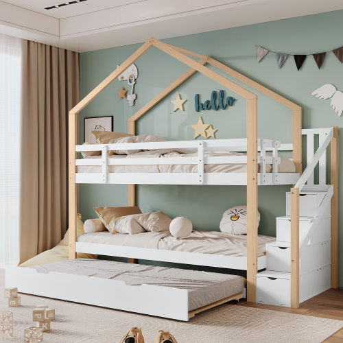 Ausziehbares Baumhaus-Etagenbett-OKWISH