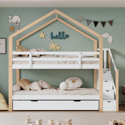 Ausziehbares Baumhaus-Etagenbett-OKWISH