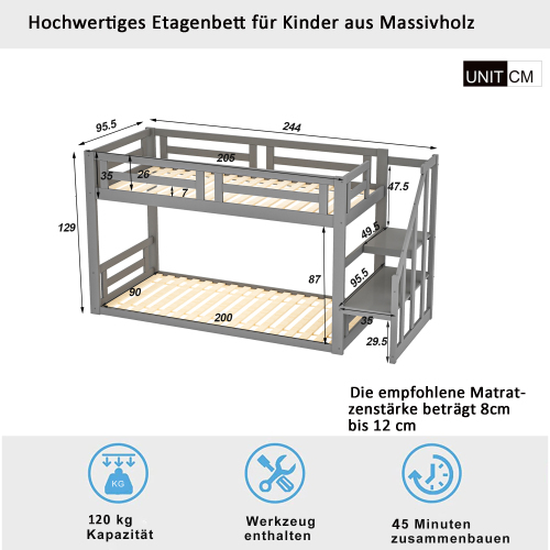 Niedriges Etagenbett für Kinder-OKWISH