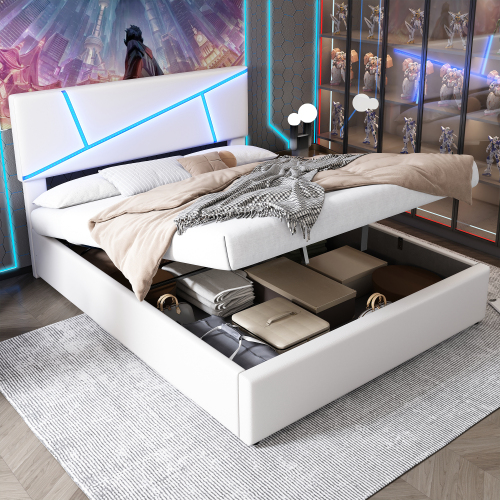 Komfort-Polsterbett mit hydraulischer Funktion-OKWISH