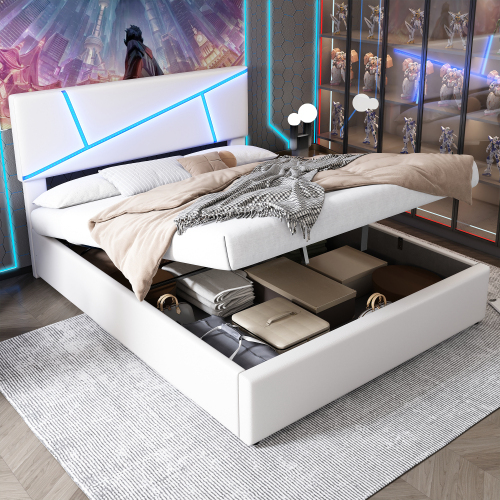 Komfort-Polsterbett mit hydraulischer Funktion-OKWISH