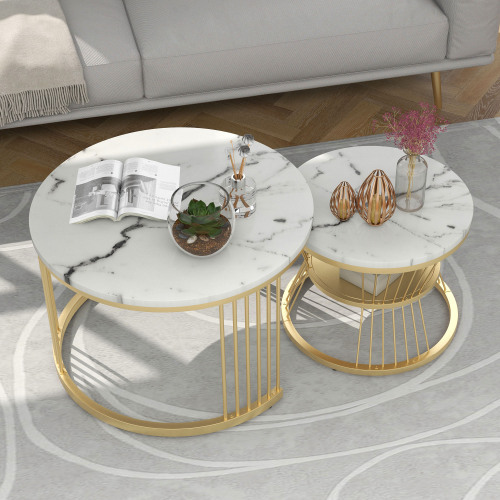 Modernes Satz-Couchtisch-Set mit 2 Stück-OKWISH