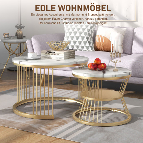 Modernes Satz-Couchtisch-Set mit 2 Stück-OKWISH