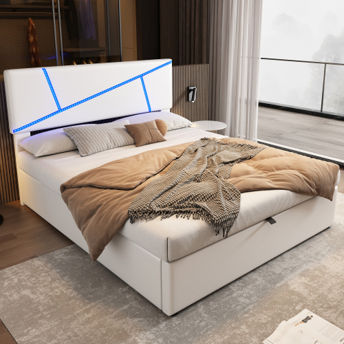 Komfort-Polsterbett mit hydraulischer Funktion-OKWISH