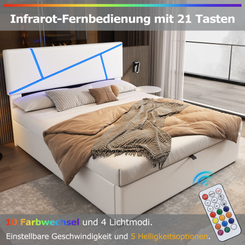 Komfort-Polsterbett mit hydraulischer Funktion-OKWISH