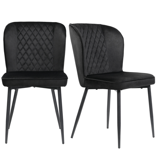 Samtgepolsterter Stuhl Designerstuhl mit Rückenlehne-OKWISH