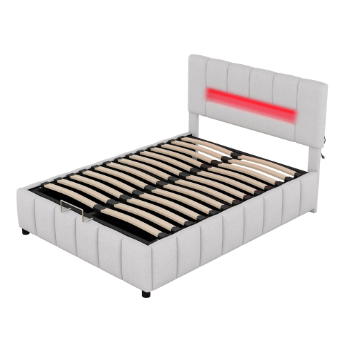Modernes Doppelbett mit gepolstertem Bettrahmen-OKWISH