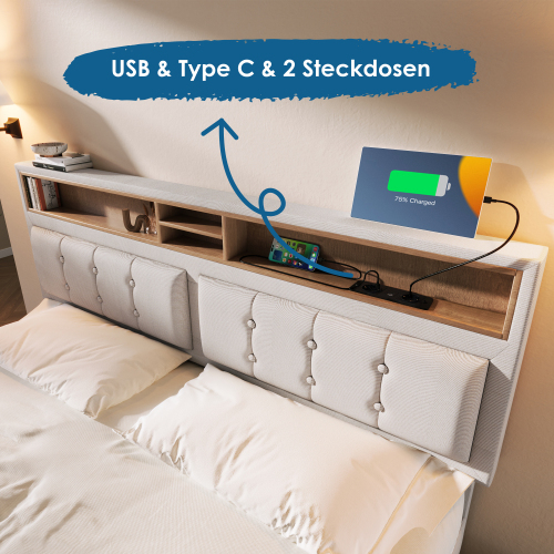 Multifunktionales hydraulisches Doppelbett-OKWISH