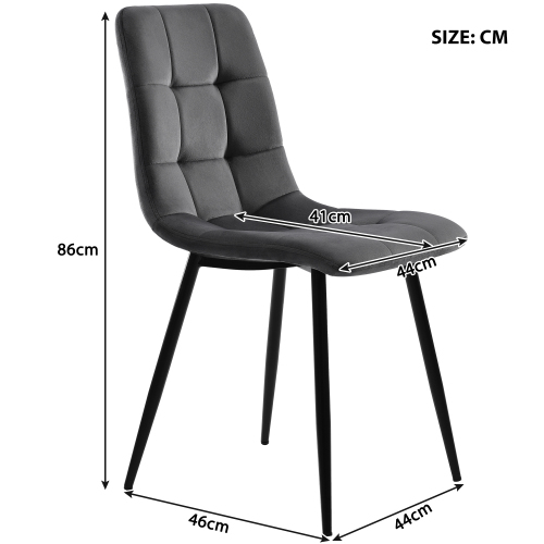 Schwarz Esstisch mit 4 Stühlen Set,Moderne Küche Esstisch Set, Dunkelgrau Samt Esszimmerstühle