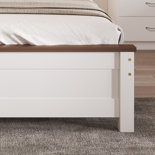 Doppelbett mit Rahmen aus Kiefernholz-OKWISH