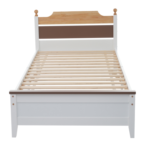 Doppelbett mit Rahmen aus Kiefernholz-OKWISH