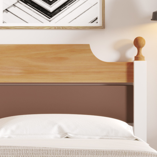 Doppelbett mit Rahmen aus Kiefernholz-OKWISH