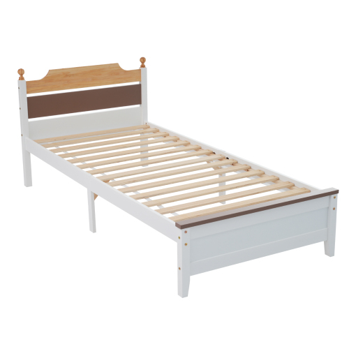 Doppelbett mit Rahmen aus Kiefernholz-OKWISH